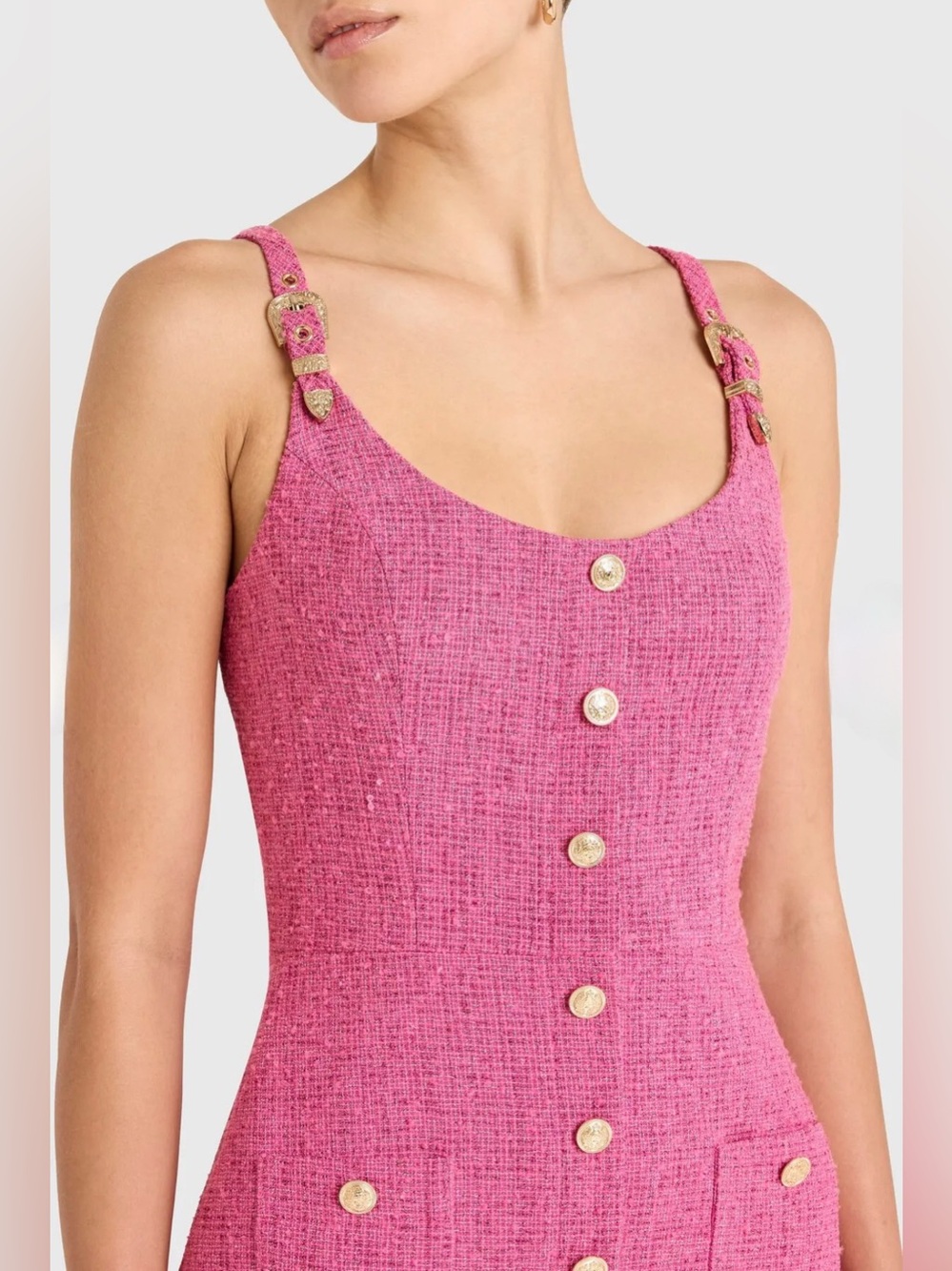 Amanda Uprichard Finley Tweed Mini Dress Pink Size XS NWT - Picture 2 of 9